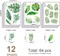 Leaf Wall Decals,64 PCS Removable Tropical Plants Tree Leaves Stickers (Green Leaves)